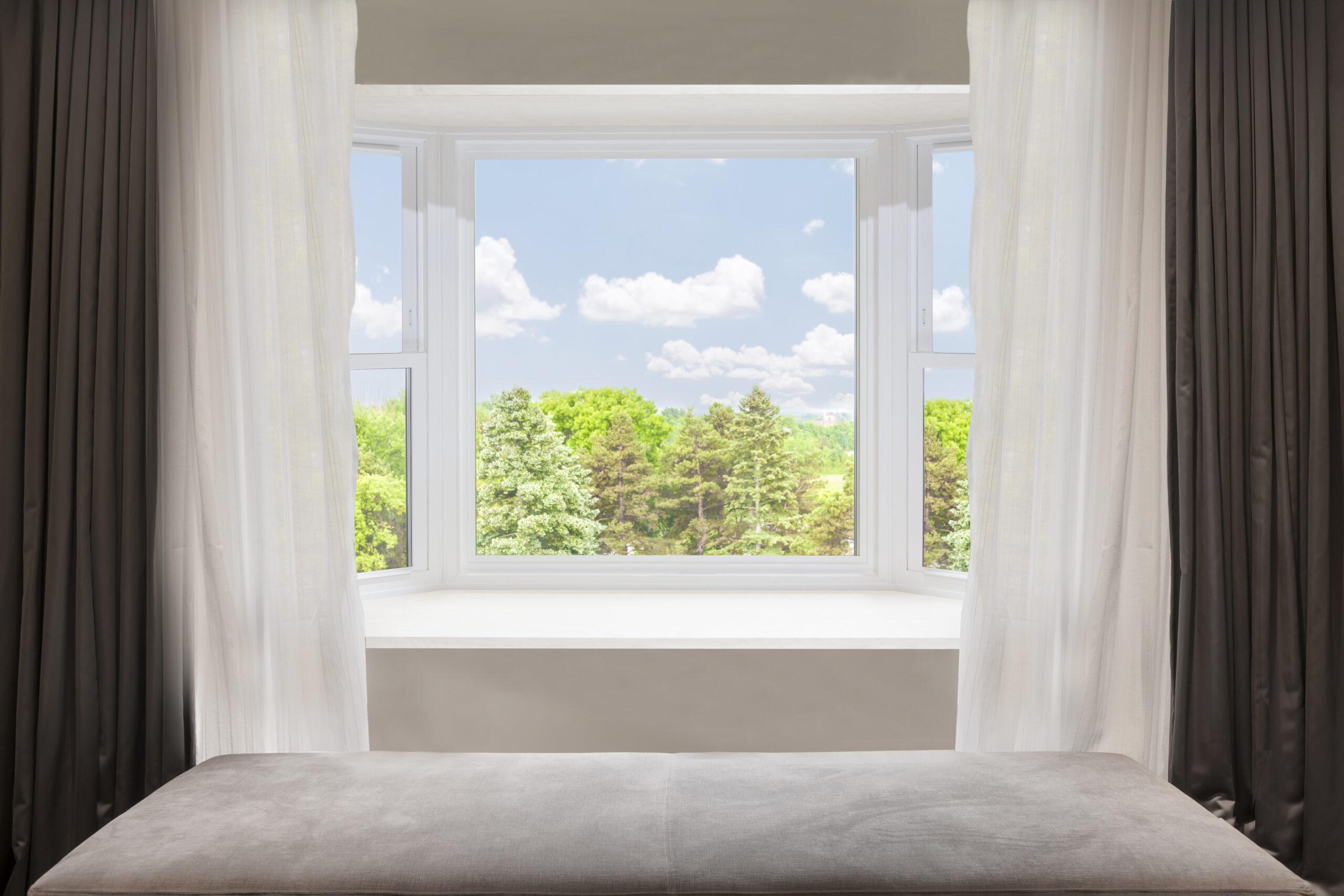 Bay window with summer view